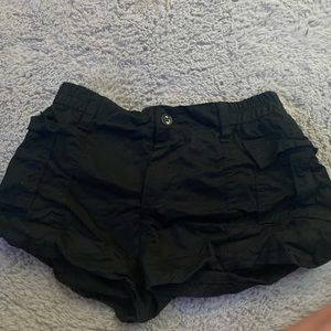 Black cargo shorts